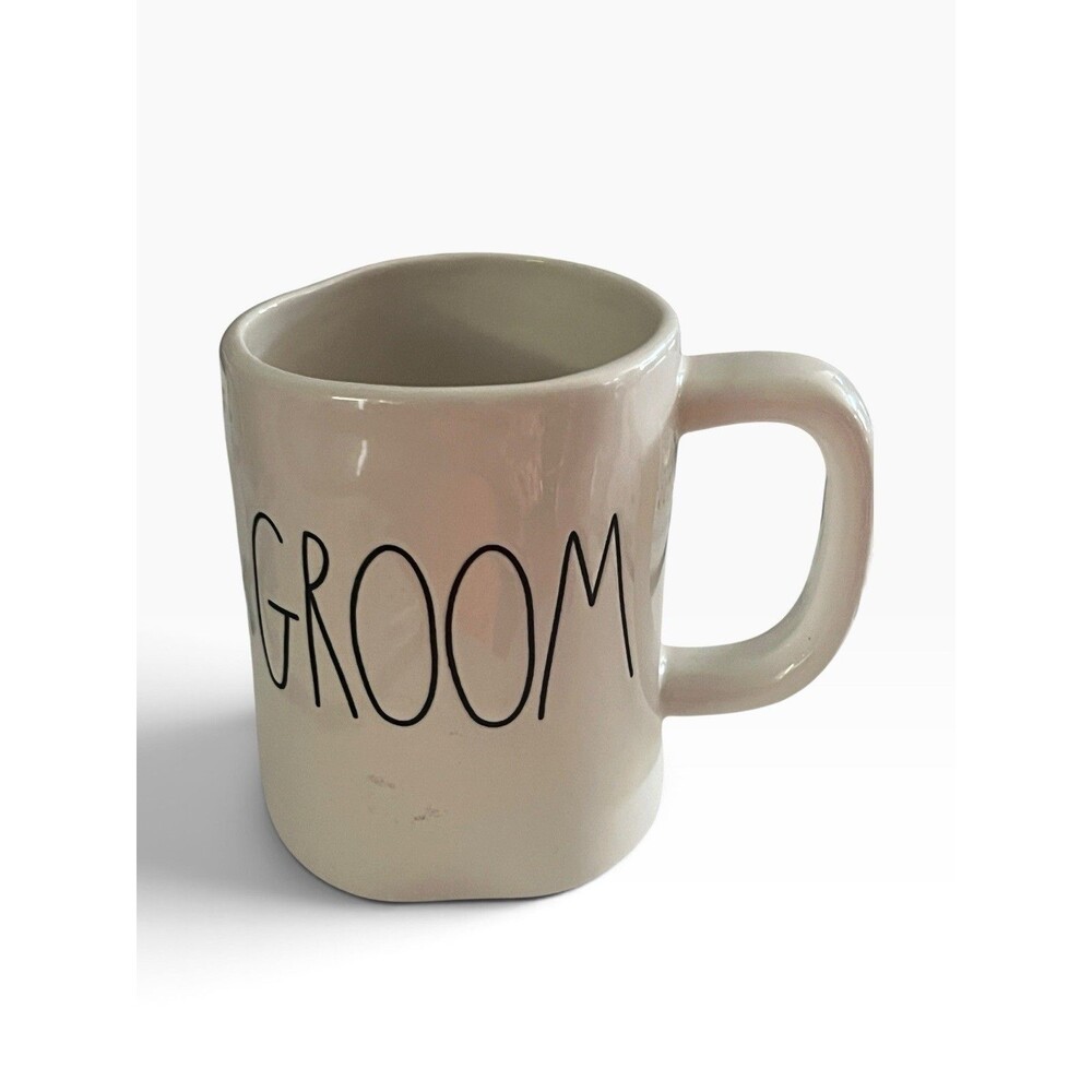 Rae Dunn “GROOM” Coffee Mug Artisan Collection Wedding Engagement Love Marriage